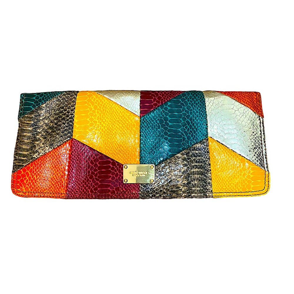 RARE 90’s Nine West Patchwork Oversized Clutch. EUC.